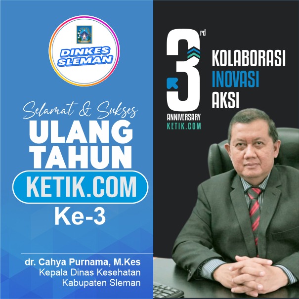 Ucapan HUT ke-3 Ketik.com 9-9-2025 oleh dr. Cahya Purnama, M.Kes