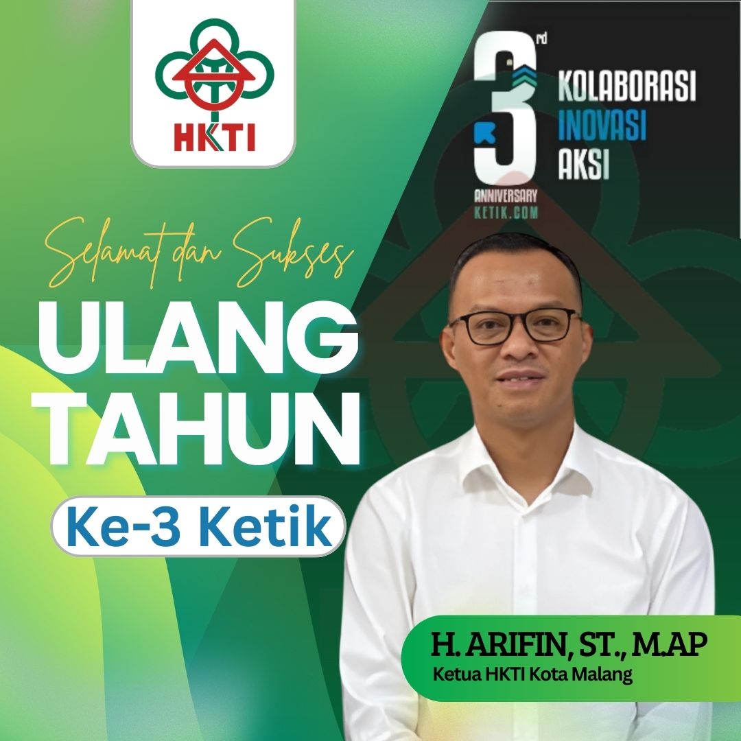 Ucapan HUT ke-3 Ketik.com 9-9-2025 oleh H. Arifin, S.T, M.AP