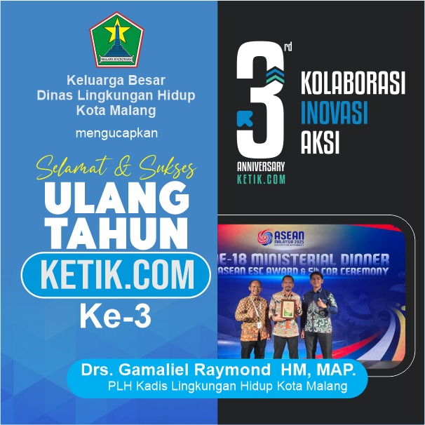Ucapan HUT ke-3 Ketik.com 9-9-2025 oleh Drs. Gamaliel Raymond, H.M M.A.P