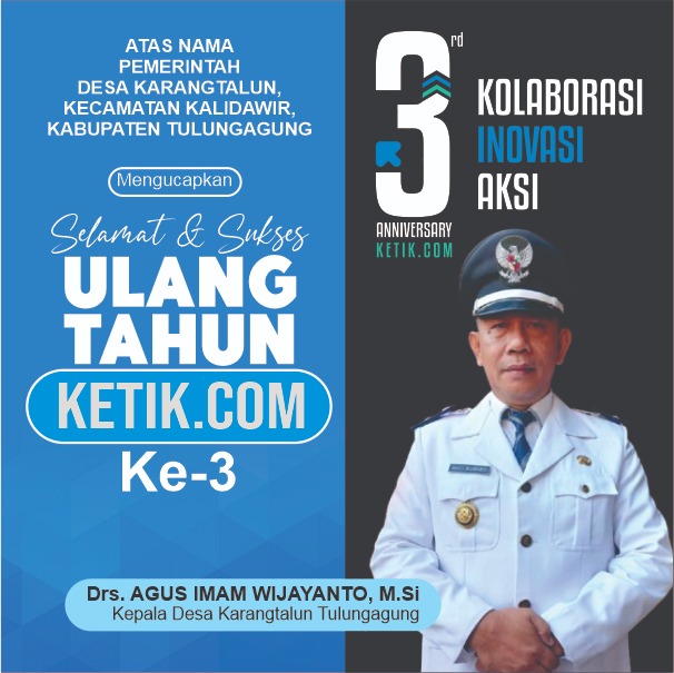 Ucapan HUT ke-3 Ketik.com 9-9-2025 oleh Drs. Agus Imam Wijayanto, M.Si