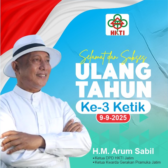 Ucapan HUT ke-3 Ketik.com 9-9-2025 oleh H. M. Arum Sabil, S.P
