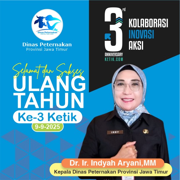 Ucapan HUT ke-3 Ketik.com 9-9-2025 oleh Dr. Ir. Indyah Aryani, M.M