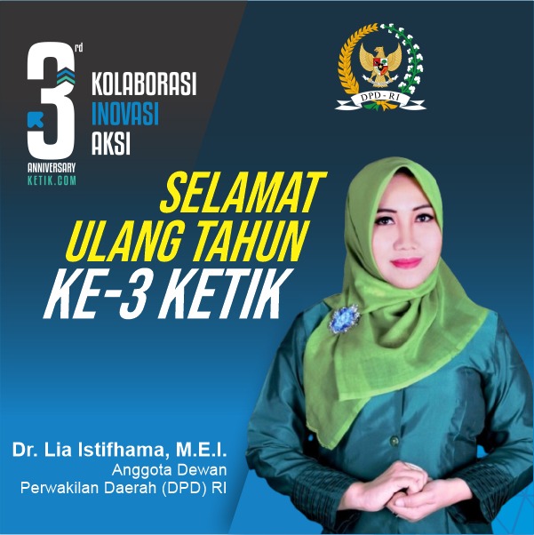Ucapan HUT Ke-3 Ketik.com oleh Dr. Lia Istifhama, M.E.I