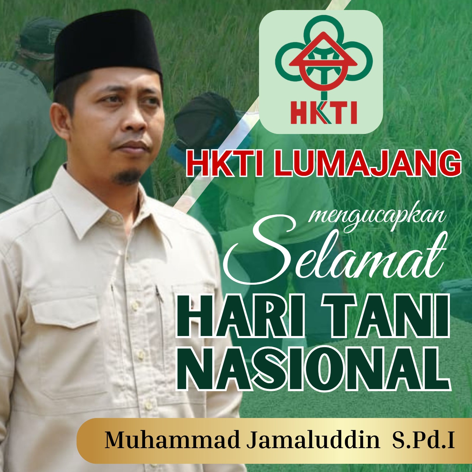 Ucapan Selamat Hari Tani Nasional oleh Muhammad Jamaluddin, S.Pd.I