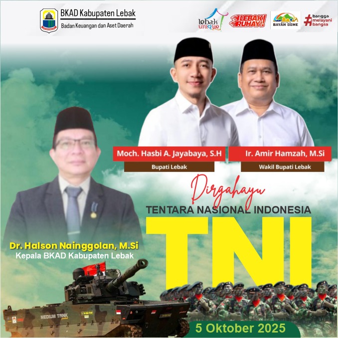 Ucapan Selamat Dirgahayu TNI oleh Badan Keuangan dan Aset Daerah