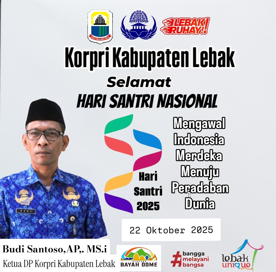 Ucapan Selamat Hari Santri Nasional oleh Korpri Kabupaten Lebak