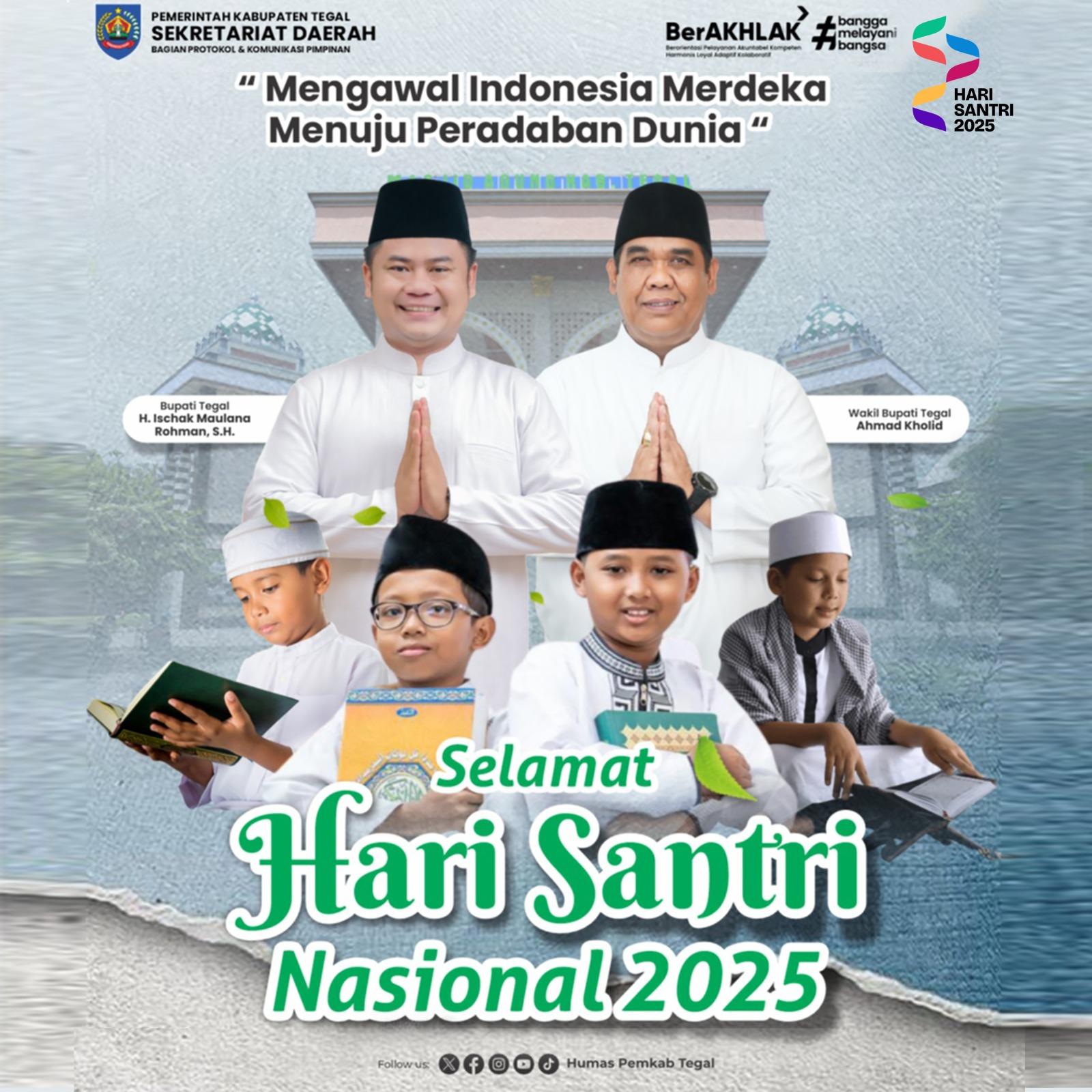 Ucapan Hari Santri Nasional 2025 oleh Pemerintah Kabupaten Tegal