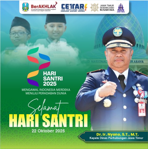 Ucapan Selamat Hari Santri oleh Dr.Ir Nyono, S.T., M.T- Kepala Dinas Perhubungan Jawa Timur