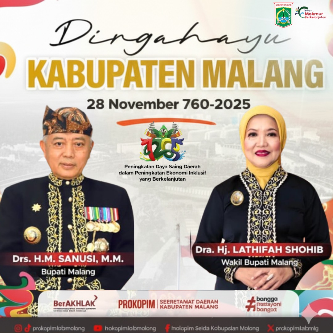 Ucapan Dirgahayu Kabupaten Malang ke-7265 oleh Prokopim Kabupaten Malang