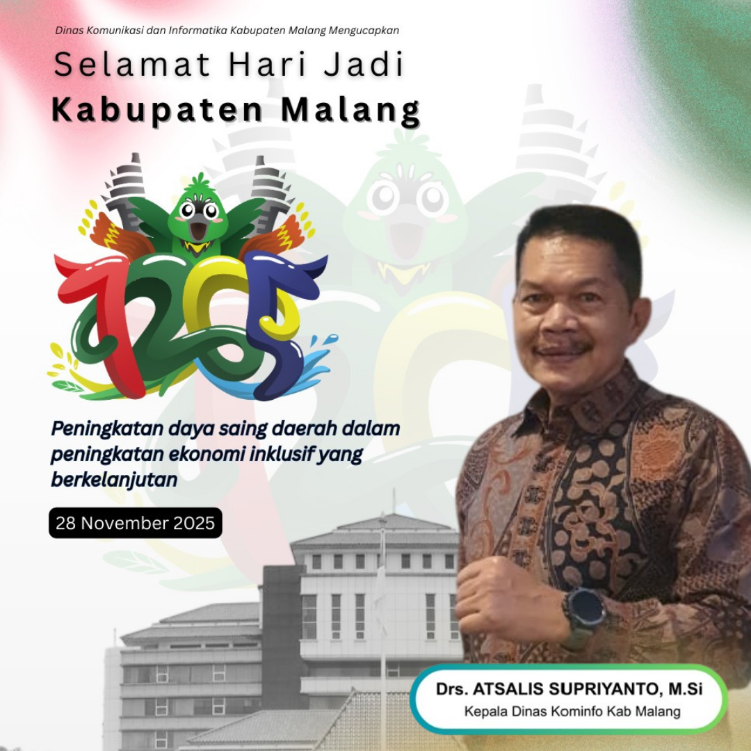 Ucapan Selamat Hari Jadi Kabupaten Malang ke 7256 oleh Diskominfo Kabupaten Mlalang