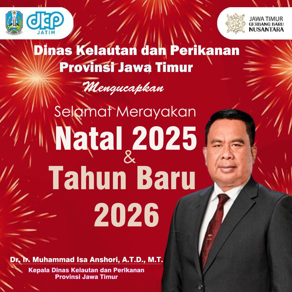 Ucapan Selamat Natal 2025 dan Tahun Baru 2026 oleh Dinas Kelautan dan Perikanan Provinsi Jawa Timur