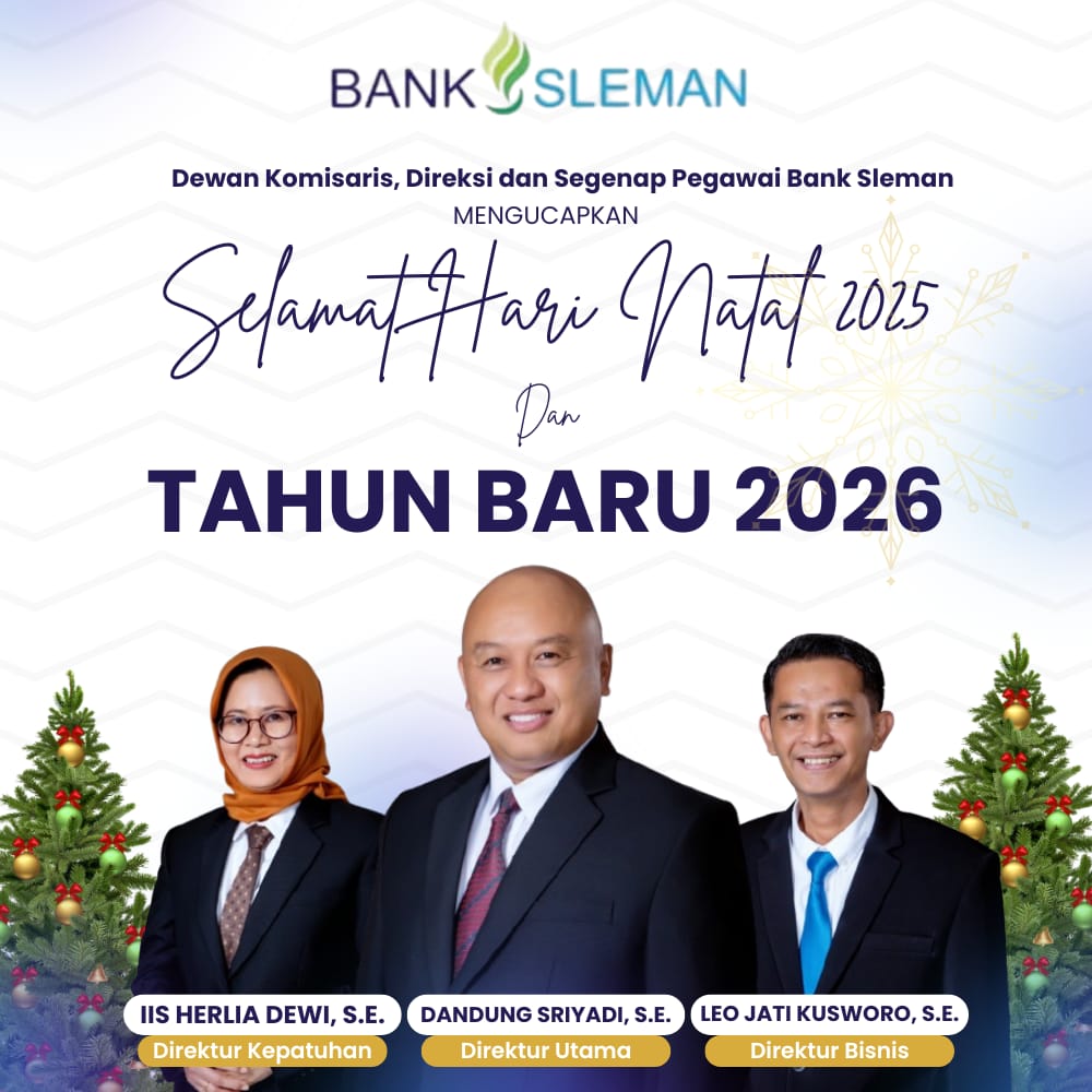 Ucapan Selamat Natal 2025 dan Tahun Baru 2026 oleh Bank Sleman