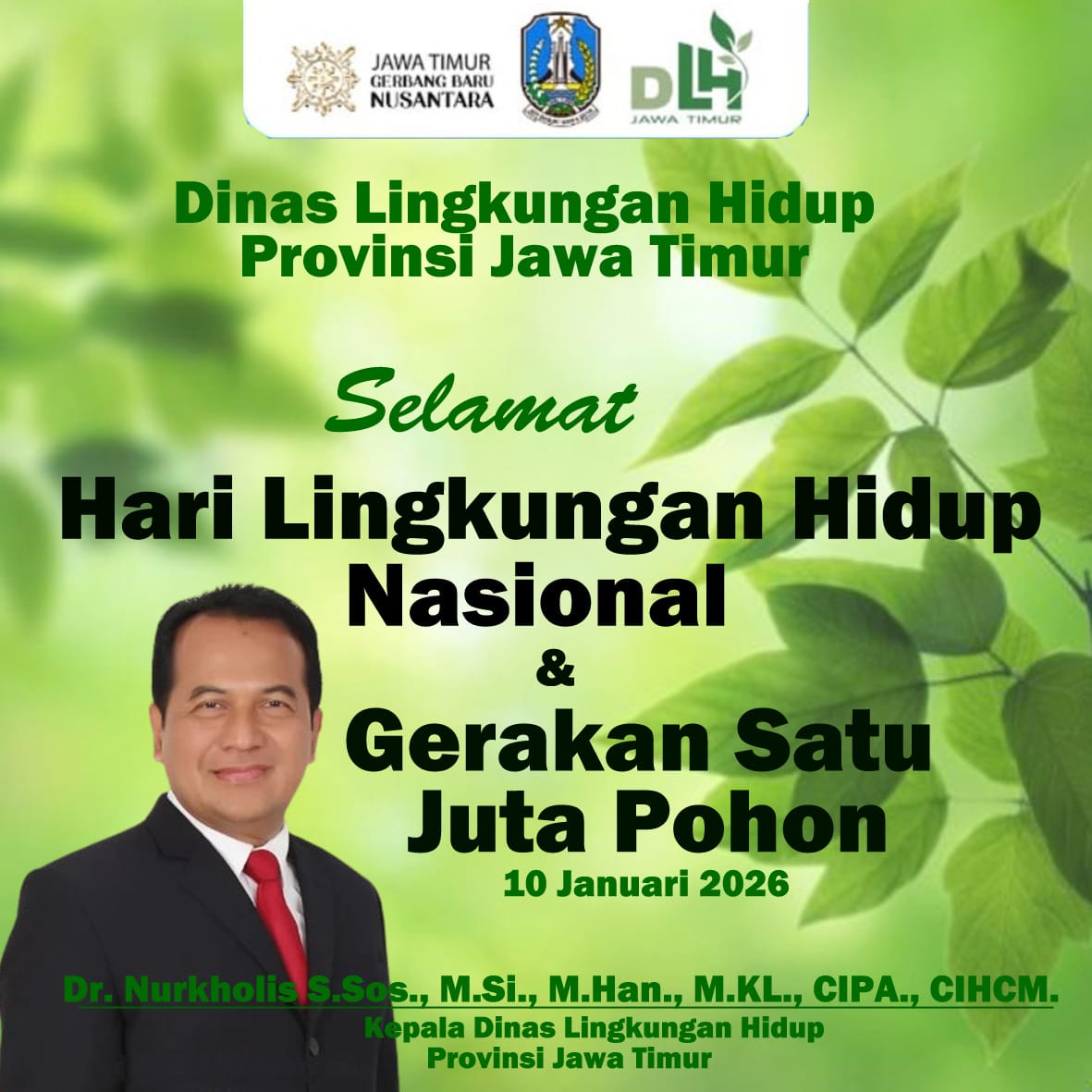 Ucapan Iklan Display oleh Kepala Dinas Lingkungan Hidup Provinsi Jawa Timur