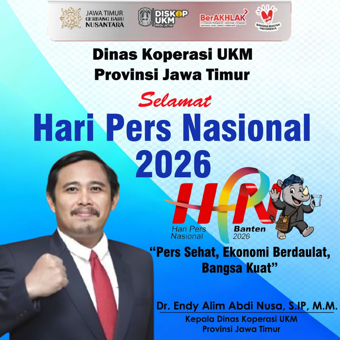 Ucapan Selamat Hari Pers Nasional oleh Kepala Dinas Koperasi UKM Provinsi Jawa Timur