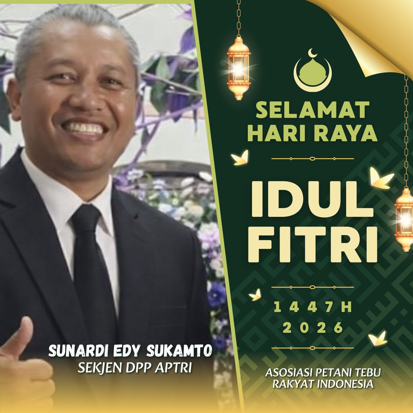Penayangan Iklan Display Ucapan Hari Raya Idul Fitri oleh Sunardi Edy Sukamto - Sekjen DPP APTRI