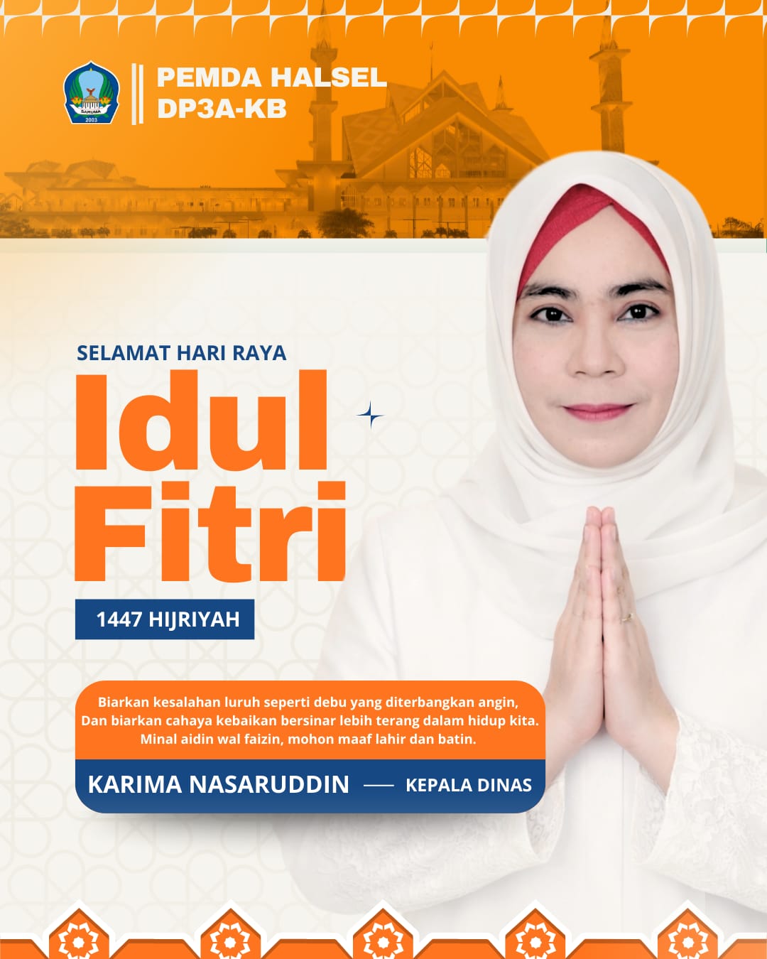 Ucapan Selamat Hari Raya Idul Fitri oleh Karima Nasaruddin - Dinas Pemberdayaan Perempuan, Perlindungan Anak, dan Keluarga Berencana. (DP3A-KB)