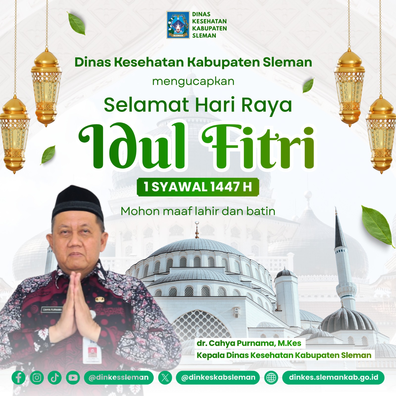 Ucapan Idul Fitri 1447H oleh Dinas Kesehatan Kabupaten Sleman