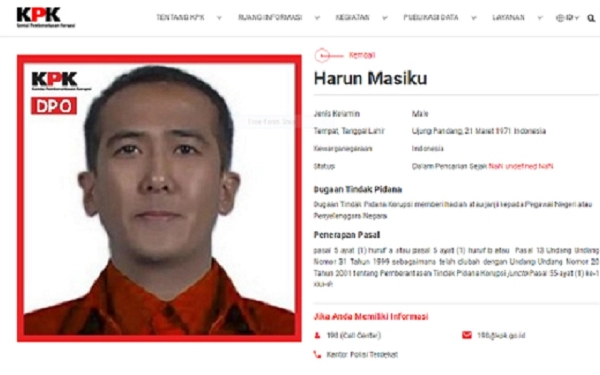 ICW  Tuding Ada Upaya Sistematis untuk Lindungi Harun Masiku