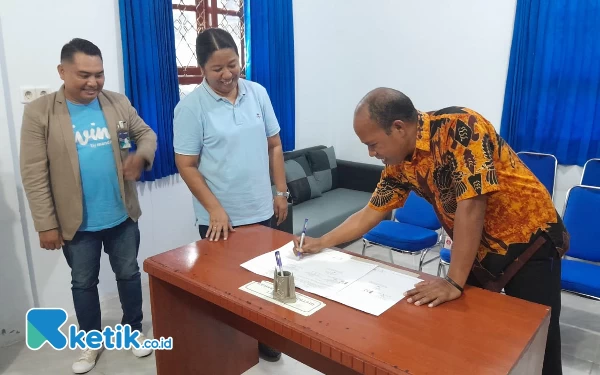 Thumbnail Berita - Gerak Cepat Tindaklanjuti Arahan Bupati soal Pencarian Dana Desa, Dinas PMK Kaimana MoU dengan 4 Bank