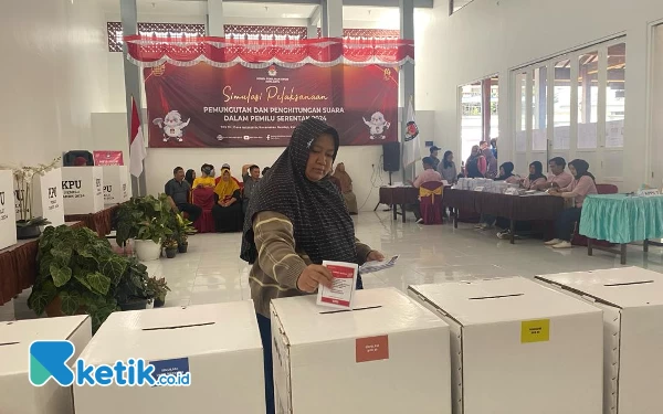 Simulasi Pemungutan Suara, KPU Kota Batu Libatkan Ratusan Warga