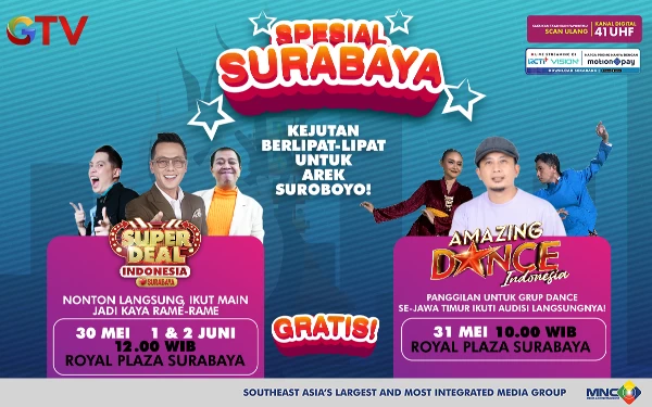 Wow! Ada Kejutan Ganda dari Gtv untuk Arek-Arek Surabaya