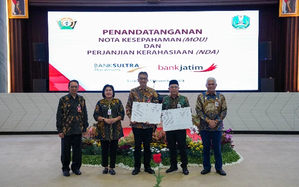 Bank Jatim dan Bank Sultra Resmi Tandatangani MoU Bentuk KUB