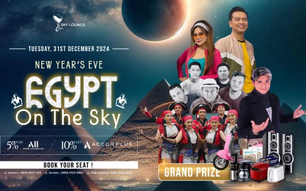 Thumbnail Berita - Grand Mercure Malang Mirama Hadirkan Nuansa Mesir Kuno Meriahkan Pergantian Tahun Baru