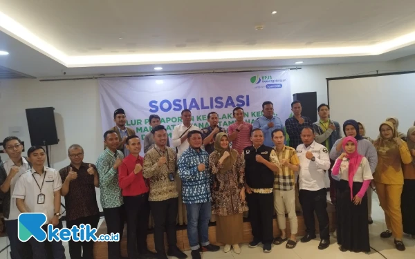 Thumbnail Berita - 40 Perusahaan Pamekasan Ikuti Sosialisasi BPJS Ketenagakerjaan, terkait Pelaporan Kecelakaan Kerja dan Layanan Tambahan 2025