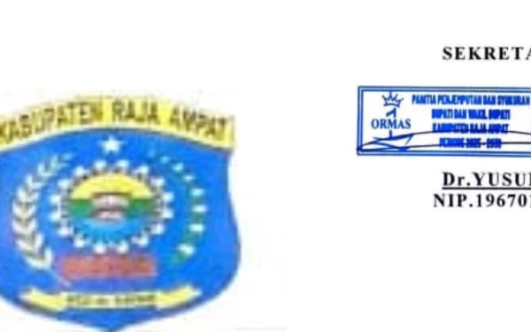 Kop dan Stempel Surat Pemberitahuan yang Dikeluarkan Sekda Raja Ampat Dinilai Tidak Sinkron