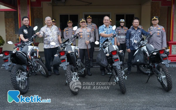 Dukung Tugas Kepolisian, Bupati Asahan Serahkan 4 Unit Sepeda Motor ke Polres Asahan