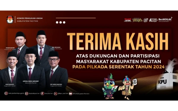 Pilkada Serentak 2024 Sukses, KPU Pacitan Beri Apresiasi atas Partisipasi Warga