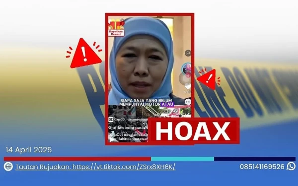 Video Khofifah Pasarkan Motor Murah Dipastikan Hoaks