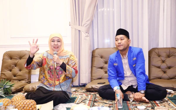 Thumbnail Berita - Peringati Hari Lahir PMII, Gubernur Khofifah Kumpulkan Pimpinan Cipayung Plus