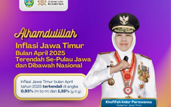 Inflasi April 2025 Terendah se-Pulau Jawa, Gubernur Khofifah: Jatim Berhasil Jaga Kestabilan Harga