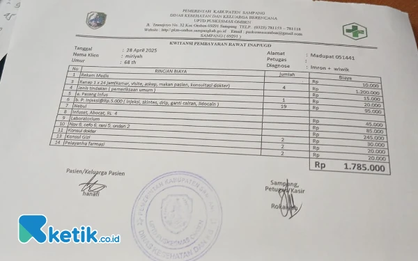 Pengurusan UHC Berbelit, Keluarga Pasien Keluhkan Penarikan Biaya Pengobatan di Puskesmas Omben