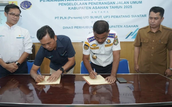 Tingkatkan Kualitas Pelayanan, Dishub Asahan dan PT PLN Kerja Sama Pengelolaan PJU