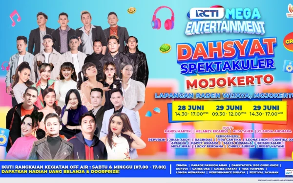 Thumbnail Berita - Dua Hari Non Stop! Dahsyat Spektakuler Hadir di Mojokerto Ramaikan Pesta Rakyat Terbesar Tahun Ini