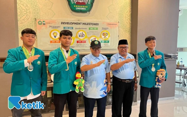 Thumbnail Berita - Tiga Mahasiswa Unisma Raih Medali di Porprov Jatim IX, Kampus Beri Apresiasi Bebas SPP