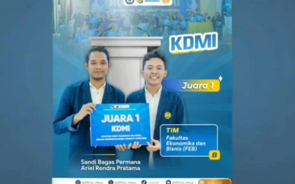 Thumbnail Berita - Keren! Delegasi FEB Raih Juara 1 KDMI Unesa, Melaju ke Tingkat Regional