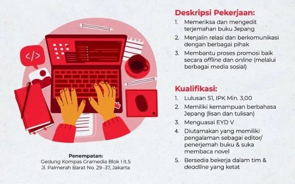 Thumbnail Berita - Gramedia Pustaka Utama Buka Loker untuk Posisi Copy Editor Fiksi