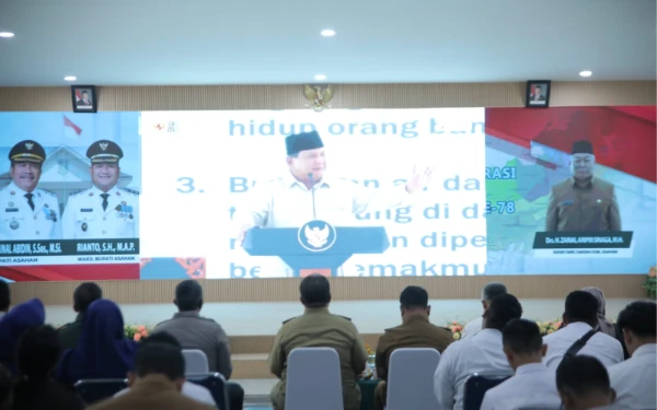 Thumbnail Berita - Bupati Asahan Ikuti Peluncuran Kelembagaan 80.000 Koperasi Merah Putih