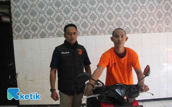 Thumbnail Berita - Kepergok Tuntun Hasil Curian, Spesialis Maling Motor Warkop Dibekuk Polsek Genteng