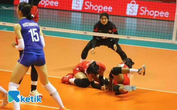 Thumbnail Berita - [Foto] Timnas Indonesia Takluk atas Serbia di Kejuaraan Dunia Voli Putri U21