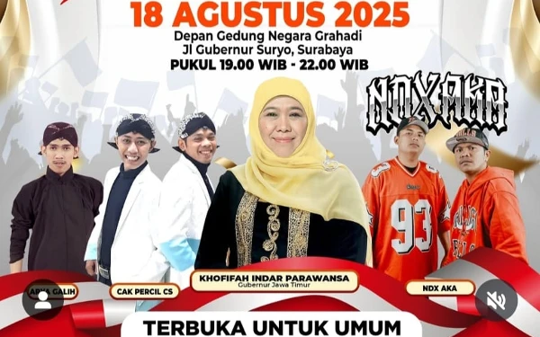 Thumbnail Berita - Sudah Siap “Ngambyar Bareng” Khofifah? Ini Deretan Bintang Tamu Pesta Rakyat Depan Grahadi