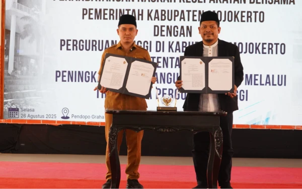 Thumbnail Berita - Pemkab Mojokerto Kerja Sama  dengan STIES Riyadlul Jannah untuk  Beasiswa Tahfidz Putra Daerah