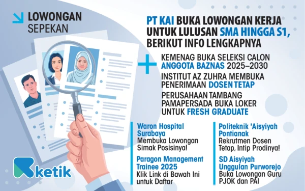 Thumbnail Berita - 8 Lowongan Kerja Sepekan: KAI hingga Baznas Kemenag