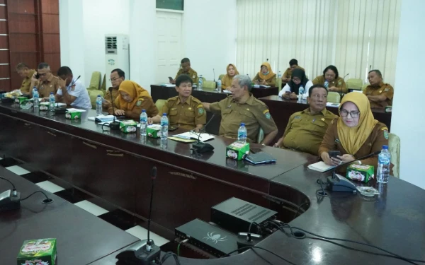 Thumbnail Berita - Bupati Asahan Bersama Forkopimda Ikuti Rakor Pengendalian Inflasi 2025