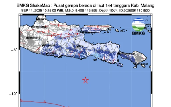 Thumbnail Berita - Gempa Magnitudo 5.0 Mengguncang Malang, Terasa hingga Trenggalek