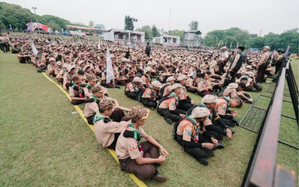 Thumbnail WMSJ 2025 tercatat sebagai Jambore Pramuka Muslim pertama di dunia. Ajang ini diikuti 15.333 peserta dari 16 negara. (Foto: Dok. Kwarnas)