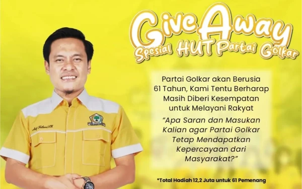 Thumbnail Berita - Arif Fathoni Rayakan HUT Golkar dengan Giveaway, Tegaskan Politik Mau Mendengar